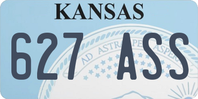 KS license plate 627ASS