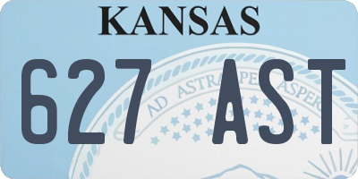 KS license plate 627AST