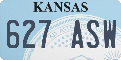KS license plate 627ASW