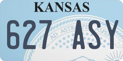KS license plate 627ASY
