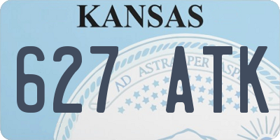 KS license plate 627ATK