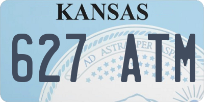 KS license plate 627ATM