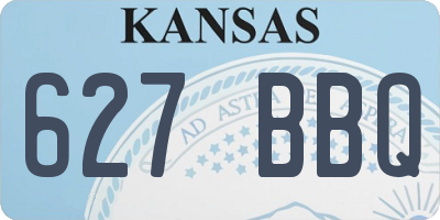KS license plate 627BBQ