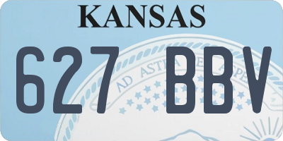 KS license plate 627BBV
