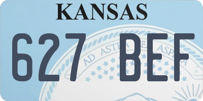 KS license plate 627BEF