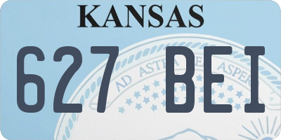 KS license plate 627BEI