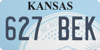 KS license plate 627BEK
