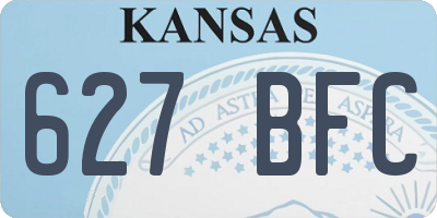 KS license plate 627BFC