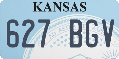 KS license plate 627BGV