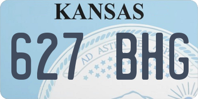 KS license plate 627BHG
