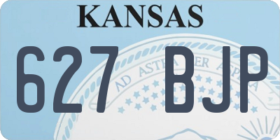 KS license plate 627BJP