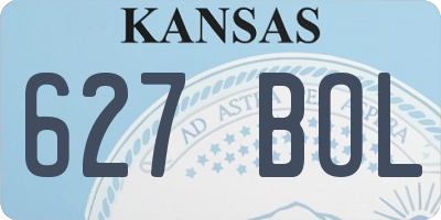 KS license plate 627BOL