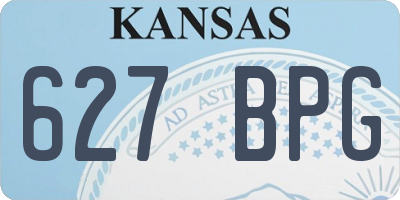 KS license plate 627BPG