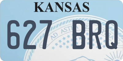 KS license plate 627BRQ