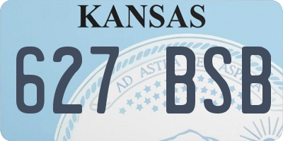 KS license plate 627BSB