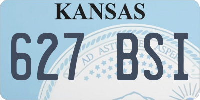 KS license plate 627BSI