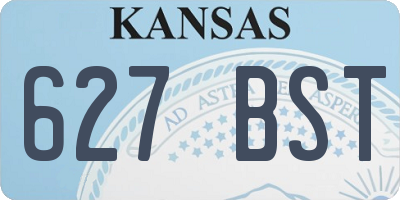 KS license plate 627BST