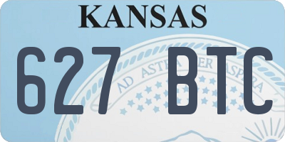 KS license plate 627BTC