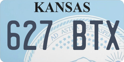 KS license plate 627BTX