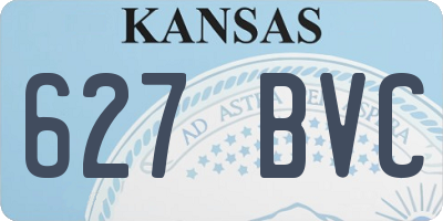 KS license plate 627BVC