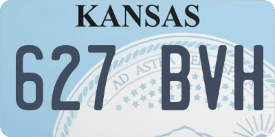 KS license plate 627BVH