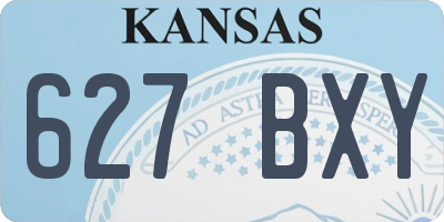 KS license plate 627BXY