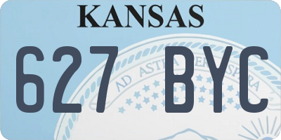 KS license plate 627BYC