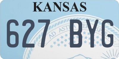 KS license plate 627BYG