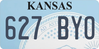 KS license plate 627BYO
