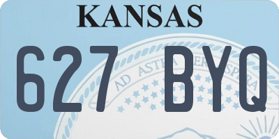 KS license plate 627BYQ