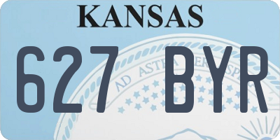 KS license plate 627BYR