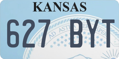 KS license plate 627BYT
