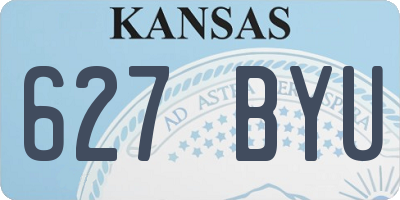 KS license plate 627BYU