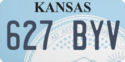 KS license plate 627BYV