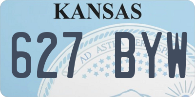 KS license plate 627BYW
