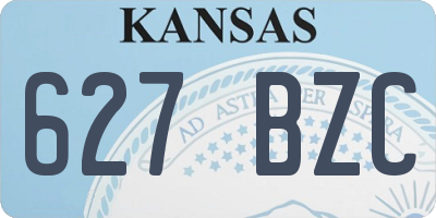 KS license plate 627BZC
