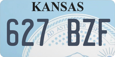 KS license plate 627BZF