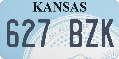 KS license plate 627BZK