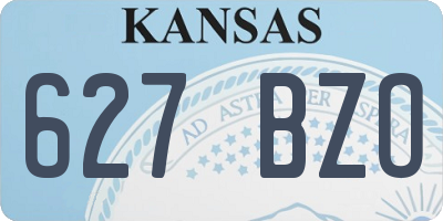 KS license plate 627BZO