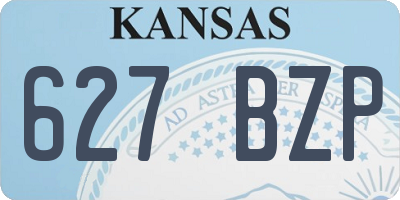 KS license plate 627BZP