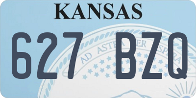 KS license plate 627BZQ