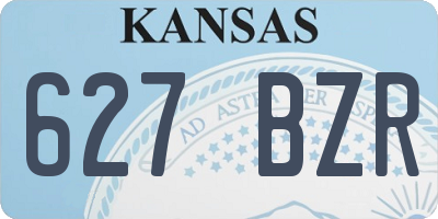 KS license plate 627BZR