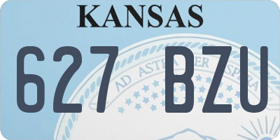 KS license plate 627BZU