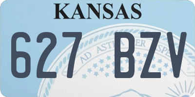 KS license plate 627BZV