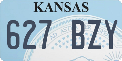 KS license plate 627BZY