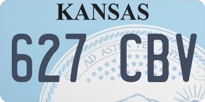 KS license plate 627CBV