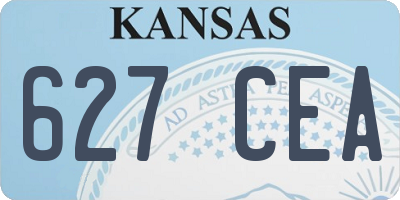 KS license plate 627CEA