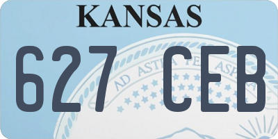 KS license plate 627CEB