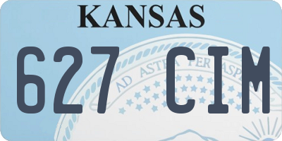 KS license plate 627CIM