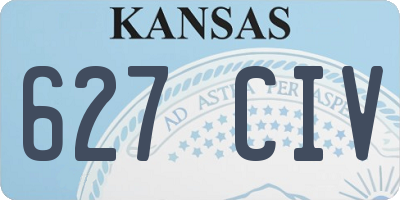 KS license plate 627CIV